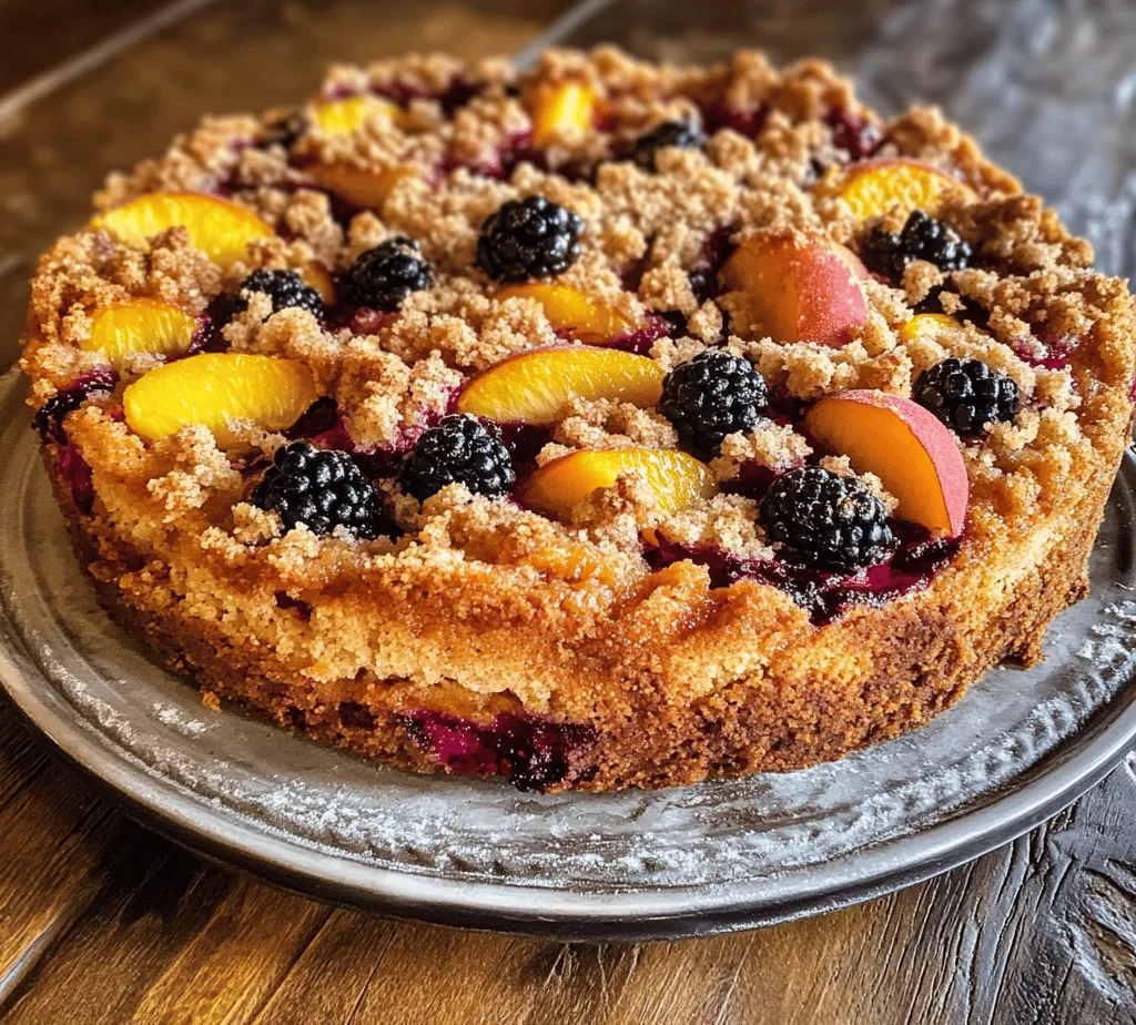 There's something undeniably delightful about the combination of peaches and blackberries in desserts. These two fruits not only bring a burst of color to any dish but also offer a harmonious blend of sweetness and tartness that elevates baked goods to new heights. When it comes to a scrumptious yet versatile treat, nothing fits the bill quite like Peach Blackberry Coffee Cake.
