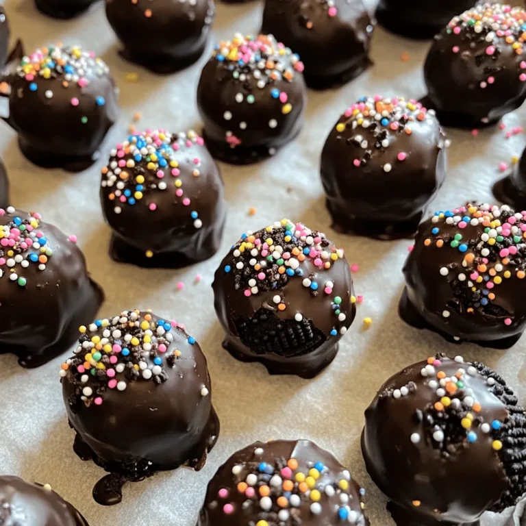 Oreo Bliss Balls are a delightful and simple no-bake dessert that has captured the hearts of cookie lovers worldwide. These little bites of joy combine the rich, chocolatey flavor of Oreo cookies with the creamy texture of cream cheese, all enveloped in a luscious chocolate coating. What makes them particularly appealing is not just their addictive taste but also their ease of preparation. With minimal steps and no need for an oven, Oreo Bliss Balls are perfect for anyone looking to satisfy their sweet tooth without the fuss of traditional baking.