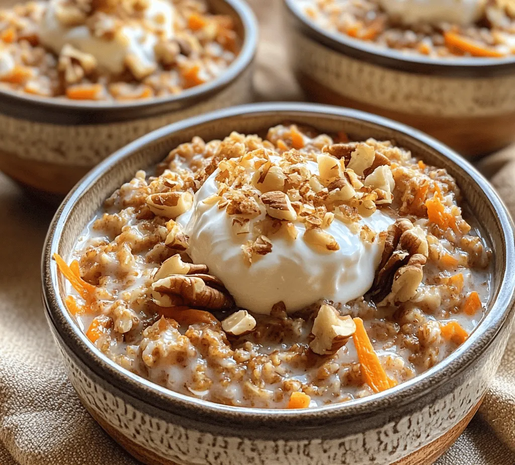 Oatmeal has long been celebrated as a versatile and nutritious breakfast option, cherished for its ability to fuel the body with sustained energy while satiating hunger. Packed with fiber and nutrients, oatmeal serves as a blank canvas, allowing for endless culinary creativity. Among the myriad of ways to enjoy this wholesome grain, the Carrot Cake Oatmeal Delight stands out as a delightful fusion of flavors, marrying the beloved taste of classic carrot cake with the nourishing goodness of rolled oats.