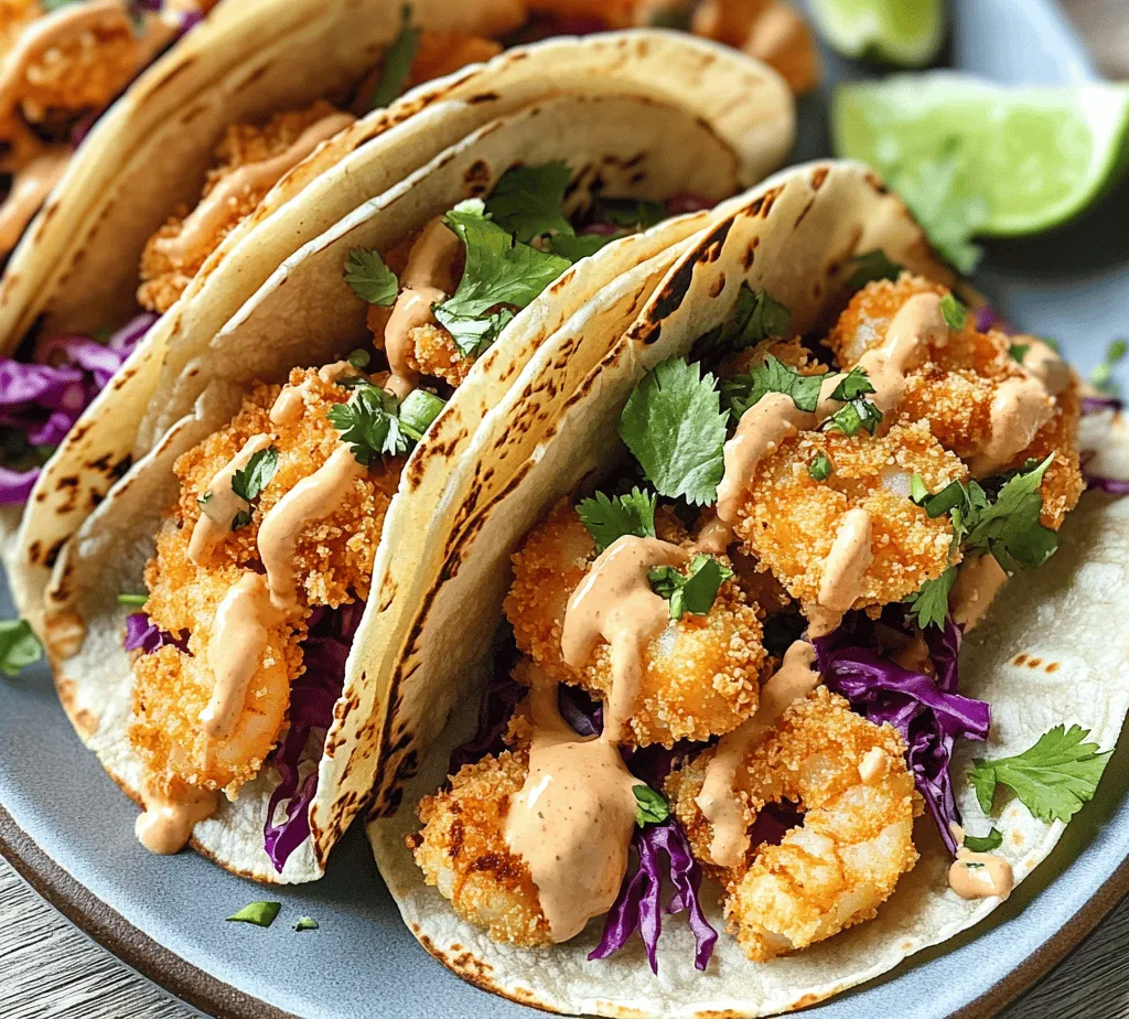 If you're on the hunt for a tantalizing dish that combines the mouthwatering flavor of shrimp with the beloved format of tacos, look no further than Air Fryer Bang Bang Shrimp Tacos. This recipe is an exciting fusion of crispy, spicy shrimp wrapped in soft tortillas, topped with zesty sauce and fresh ingredients. The appeal of these tacos lies not only in their incredible taste but also in their versatility; they can be enjoyed as a quick weeknight dinner, a fun party appetizer, or a delightful dish for any gathering.