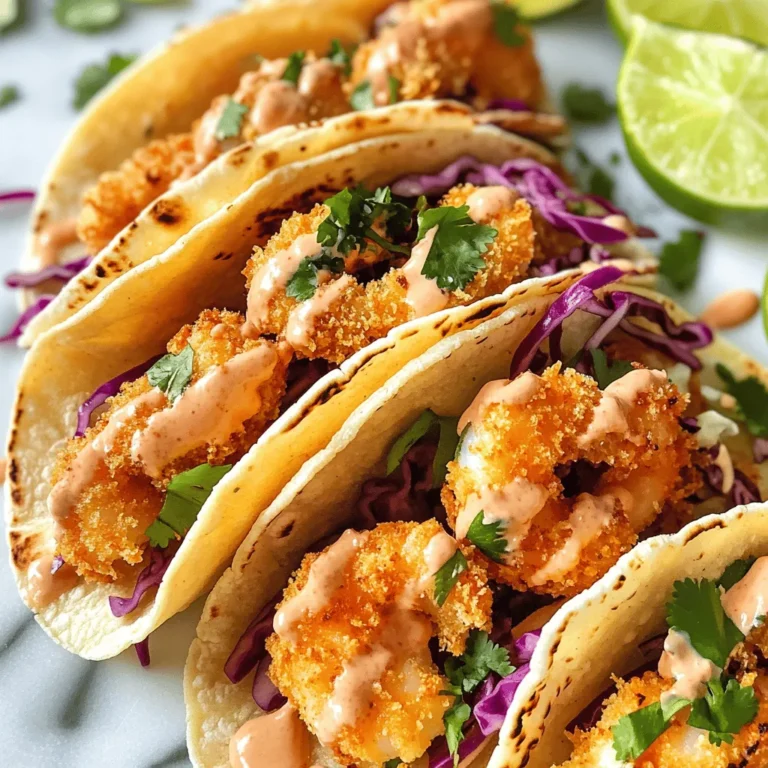 If you're on the hunt for a tantalizing dish that combines the mouthwatering flavor of shrimp with the beloved format of tacos, look no further than Air Fryer Bang Bang Shrimp Tacos. This recipe is an exciting fusion of crispy, spicy shrimp wrapped in soft tortillas, topped with zesty sauce and fresh ingredients. The appeal of these tacos lies not only in their incredible taste but also in their versatility; they can be enjoyed as a quick weeknight dinner, a fun party appetizer, or a delightful dish for any gathering.