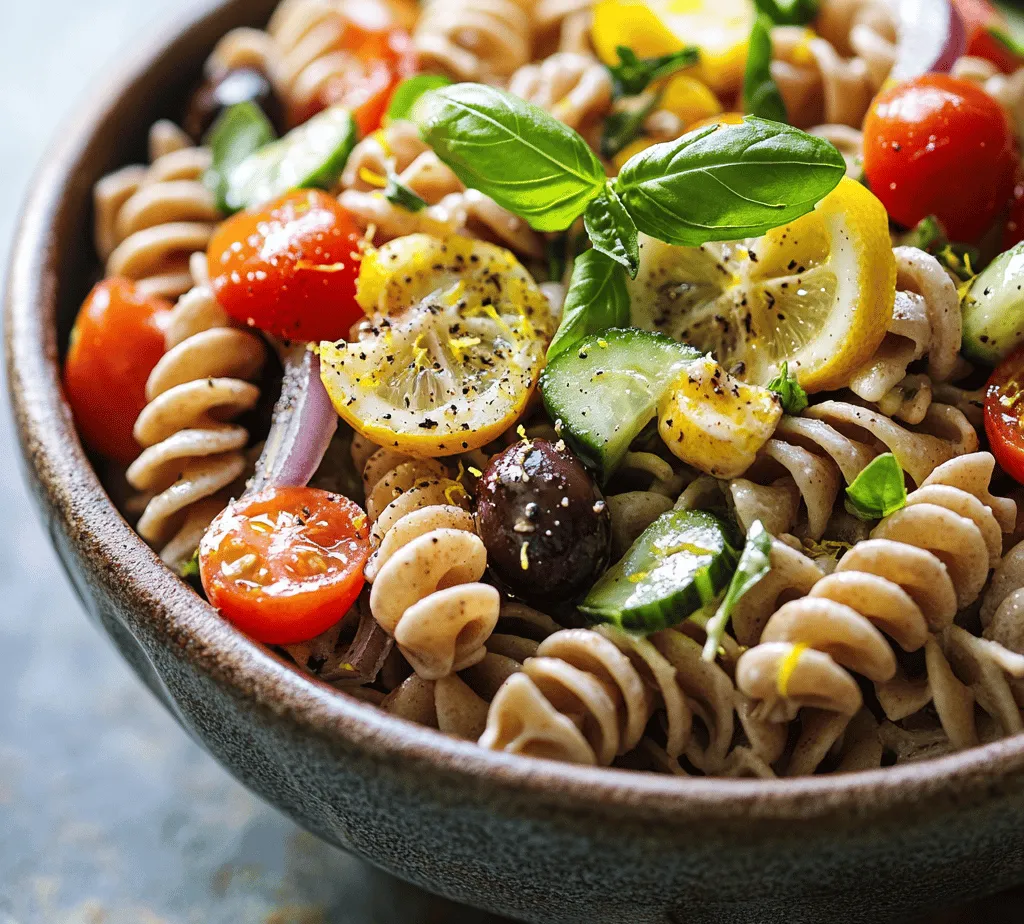 To truly appreciate the Lemon Basil Pasta Salad, let’s delve into the key ingredients that make this dish a standout: