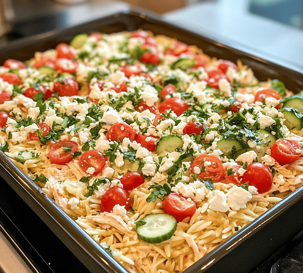 In the fast-paced world we live in, the quest for easy yet delicious meals has become a priority for many home cooks. Enter the <strong>Dump-and-Bake Chicken Tzatziki Casserole</strong>—a dish that embodies convenience without sacrificing flavor. This delightful casserole combines the savory goodness of rotisserie chicken with the fresh and vibrant flavors of Mediterranean cuisine, making it an ideal choice for busy weeknights and family dinners. The concept of a one-dish meal not only simplifies dinner preparation but also minimizes cleanup, allowing you to spend more time enjoying your meal and less time in the kitchen.” /></p>
</p>
<p><strong>Mixing the Ingredients</strong></p>
</p>
<p>Once you have prepared all your ingredients, the next step is to mix them thoroughly to ensure a harmonious blend of flavors in your Dump-and-Bake Chicken Tzatziki Casserole. Begin by taking a large mixing bowl and adding your uncooked chicken pieces. This is where the magic happens, as the chicken will absorb the flavors of the other ingredients as it cooks. Next, add the tzatziki sauce, which is the star of this dish, lending its creamy texture and tangy flavor. If you’re using store-bought tzatziki, make sure it’s of good quality; alternatively, you can make your own for a fresher taste.</p>
</p>
<p>Incorporate the diced tomatoes, chopped cucumbers, and any additional herbs or spices you wish to include. Fresh dill or parsley complements the Mediterranean theme beautifully. Using a spatula or wooden spoon, gently fold these ingredients together, ensuring that the chicken is evenly coated in the tzatziki sauce and that the vegetables are distributed evenly throughout. This thorough mixing is crucial as it allows the flavors to meld together, resulting in a well-balanced and delicious casserole.</p>
</p>
<p>To ensure even cooking and flavor absorption, let the mixture sit for about 10 minutes before transferring it to your baking dish. This resting period allows the chicken to marinate slightly in the tzatziki sauce, enhancing the overall flavor profile of the dish.</p>
</p>
<p><strong>Baking Instructions</strong></p>
</p>
<p>Now that your ingredients are well-mixed, it’s time to transfer the mixture into a greased baking dish. Preheat your oven to 375°F (190°C). Spread the chicken and vegetable mixture evenly in the dish, ensuring that it’s not overcrowded. This will allow for even cooking.</p>
</p>
<p>Cover the dish tightly with aluminum foil before placing it in the oven. This step is essential, as it helps to retain moisture, preventing the chicken from drying out during the initial baking phase. Bake for approximately 30 minutes. During this time, the chicken will begin to cook through, absorbing the flavors of the tzatziki and vegetables.</p>
</p>
<p>After the initial cooking time, remove the foil and continue baking for an additional 15-20 minutes. This uncovered step is crucial, as it allows the top of the casserole to develop a lovely golden-brown color while the chicken finishes cooking. The combination of the steam from the covered cooking and the browning of the uncovered baking will yield a casserole that is both moist and visually appealing.</p>
</p>
<p>To check for doneness, ensure that the chicken reaches an internal temperature of 165°F (74°C). Once done, remove the casserole from the oven and let it rest for about five minutes before serving. This resting period allows the juices to redistribute, resulting in a more succulent dish.</p>
</p>
<p><strong>Serving Suggestions</strong></p>
</p>
<p>The Dump-and-Bake Chicken Tzatziki Casserole is not only delicious but also versatile in how it can be served. Here are some serving suggestions to enhance your dining experience:</p>
</p>
<p><strong>Family Dinners</strong></p>
<p>This casserole is an excellent centerpiece for family dinners. Its comforting flavors and wholesome ingredients make it appealing to both adults and children. Pair it with warm pita bread or a side of rice for a complete meal that will leave everyone satisfied. Consider adding a simple side salad for a refreshing contrast to the warm casserole.</p>
</p>
<p><strong>Potlucks and Gatherings</strong></p>
<p>For potlucks or gatherings, this dish shines as it is easy to transport and serve. You can prepare it ahead of time and simply reheat it in the oven when you arrive at the event. The casserole can be served directly from the baking dish, making it a hassle-free option for large gatherings. You might want to bring along some extra tzatziki sauce for drizzling on top, as guests often appreciate the extra flavor.</p>
</p>
<p><strong>Pairing Options</strong></p>
<p>To elevate the meal further, consider pairing the casserole with a light Greek salad. The crispness of the cucumbers, tomatoes, and olives in the salad complements the creamy casserole beautifully. Roasted vegetables, such as zucchini and bell peppers, are another excellent side that adds color and nutrition to your meal. Additionally, a warm loaf of crusty bread or a side of quinoa can round out the meal perfectly.</p>
</p>
<p><strong>Nutritional Information</strong></p>
</p>
<p>In today’s health-conscious world, understanding the nutritional profile of our meals is more important than ever. The Dump-and-Bake Chicken Tzatziki Casserole is not only delicious but also packed with nutritious ingredients.</p>
</p>
<p><strong>Caloric Content</strong></p>
<p>Each serving of this casserole contains approximately 350-400 calories, depending on portion size and specific ingredients used. The dish is balanced with a good ratio of protein, carbohydrates, and fats, making it a satisfying meal option without being overly indulgent.</p>
</p>
<p><strong>Health Benefits</strong></p>
<p>The ingredients in this casserole come with numerous health benefits. The chicken breast provides lean protein, which is essential for muscle repair and growth. Yogurt, a vital component of tzatziki, is rich in probiotics, which support gut health. The cucumbers add hydration and fiber, while tomatoes are a great source of vitamins A and C, as well as antioxidants like lycopene. Together, these ingredients create a dish that not only tastes good but also nourishes the body.</p>
</p>
<p><strong>Conclusion</strong></p>
</p>
<p>The Dump-and-Bake Chicken Tzatziki Casserole exemplifies convenience and flavor, making it an excellent choice for anyone seeking a quick, nutritious, and satisfying meal option. Its simple preparation and the ability to bake everything in one dish mean less time cleaning up and more time enjoying a delicious meal with family and friends.</p>
</p>
<p>This recipe embodies the essence of easy cooking while delivering on taste and health, making it a must-try for anyone looking to bring Mediterranean flavors into their kitchen. Whether you’re preparing a cozy family dinner, heading to a potluck, or simply looking for a comforting dish to enjoy on a busy weeknight, this casserole is sure to please. So gather your ingredients, follow the steps, and indulge in a delightful culinary experience that will have everyone asking for seconds.</p>
<div id=