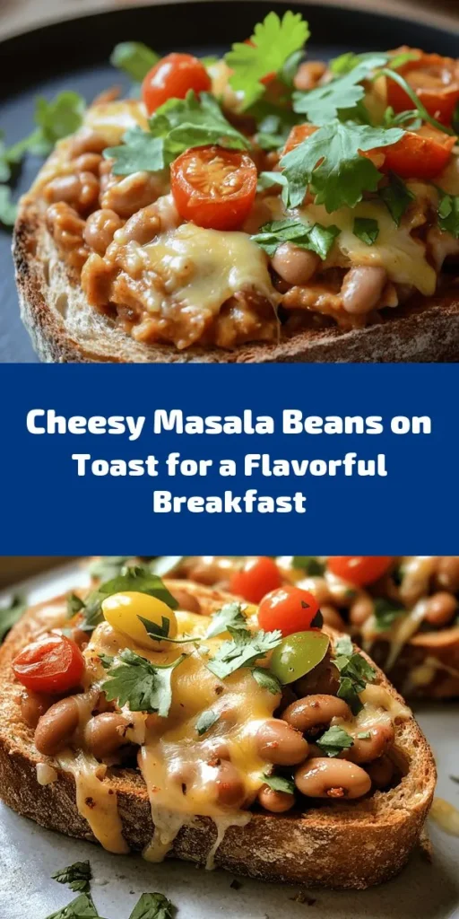 Discover the perfect comfort food with this Cheesy Masala Beans on Toast recipe! Packed with protein-rich mixed beans, savory spices, and melted cheddar, this dish is a delightful twist on traditional toast. With easy-to-follow steps, you'll sauté onions, garlic, and spices before combining them with beans and tomatoes, all topped with gooey cheese. Serve over crispy whole grain or sourdough bread for a satisfying meal. Enjoy it hot with a dash of sriracha for extra flavor!