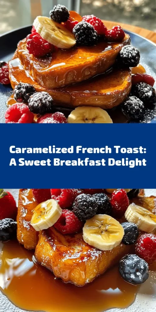 Start your day with a delicious twist on a classic breakfast! This Easy Caramelized French Toast features thick slices of brioche or challah dipped in a rich egg mixture and cooked in a sweet caramel sauce. In just 20 minutes, you can create a golden, flavorful treat that's perfect for brunch. Serve it warm with maple syrup and fresh fruit for a delightful touch. Try it out for a cozy weekend treat that's sure to impress!