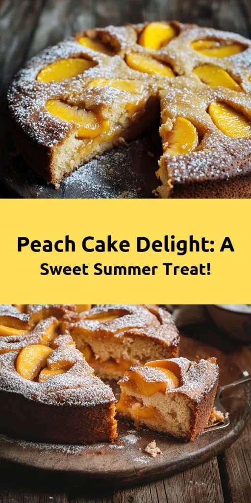 Indulge in the flavors of summer with this delightful Brown Sugar Peach Cake! Made with ripe peaches, brown sugar, and a hint of cinnamon, this recipe is the perfect way to showcase seasonal fruits. With a moist and fluffy texture, it’s great for dessert or a sweet treat any time of day. Easy to make and bursting with flavor, you can even top it off with powdered sugar or whipped cream for an extra touch. Enjoy this sweet bliss today!