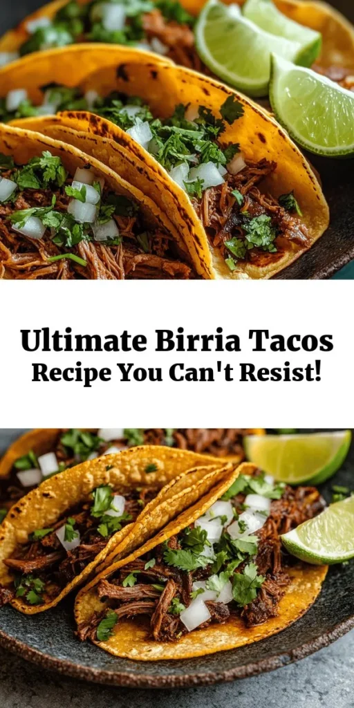 Discover the ultimate comfort food with my fave Birria Tacos! These delicious tacos are made with tender, marinated beef chuck simmered to perfection in a rich broth. The blend of guajillo and ancho peppers adds a smoky kick, while fresh cilantro, onions, and lime bring brightness to each bite. Perfect for gatherings or a cozy night in, serve them with a side of the savory dipping broth. Your taste buds will thank you!